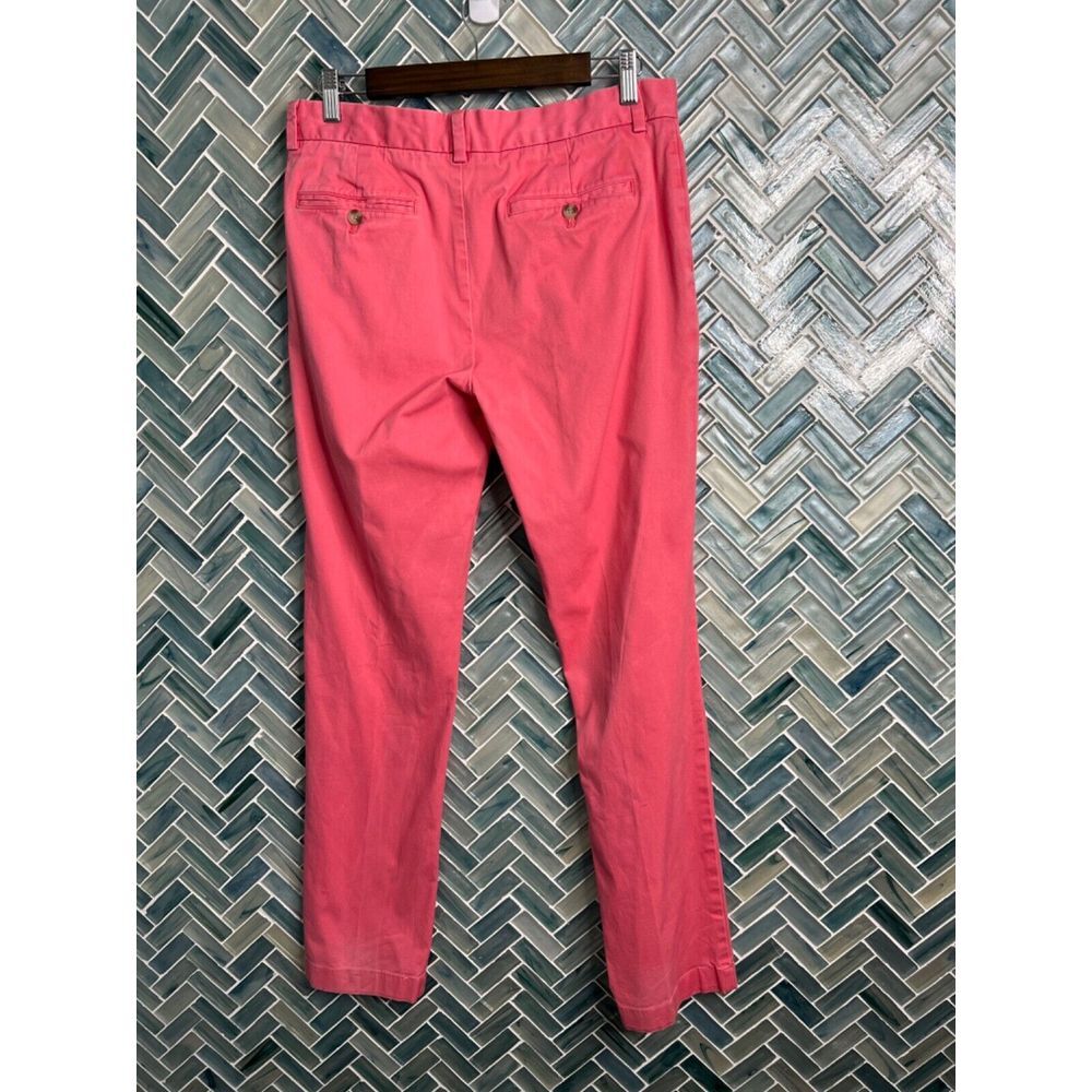MENS VINEYARD VINES PINK COTTON BREAKER CHINO PANTS 33X32 STRAIGHT LEG PREPPY - Picture 5 of 10
